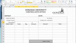 Deposit Slip Form