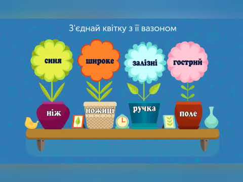 Українська мова (3 клас). Зв&rsquo;язок прикметників з іменниками
