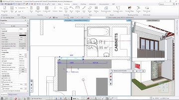 Floor plan display of Doors and Windows in ARCHLine.XP