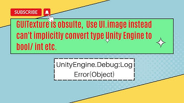 Use UI.Image instead.Cannot implicitlyconvert type UnityEngine.GUITexture to bool