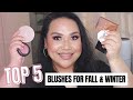 TOP 5 BLUSHES FOR FALL &amp; WINTER W/ FACE SWATCHES