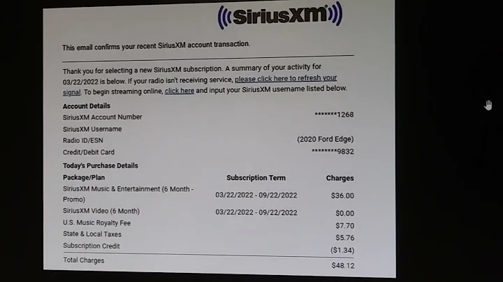 getting the best deal on Sirius XM car radio