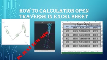how to calculation open traverse in excel sheet