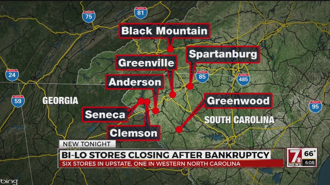 6 BI-LO stores closing in Upstate after company files bankruptcy