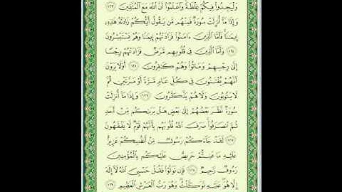 سورة التوبة 21  من الأية 123 إلى 129
