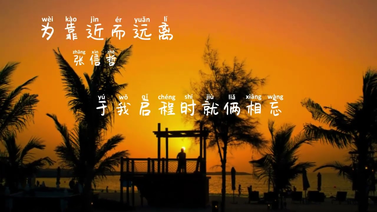 張信哲 | 為靠近而遠離 | 我和你 沧海中的两小点浮萍为变成彼此风景而相遇 | 動態歌詞