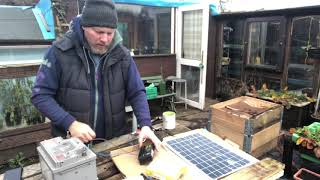 Grandads Allotment Solar Panel and light installation