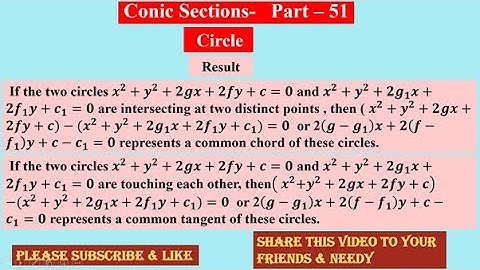 Conic Section  51 ,  Circle , #conics  ,  #ProblemWithSolution , Please Subscribe , Like & Share  🙏