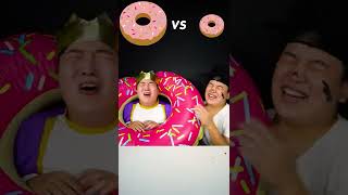 Big Food VS Small Food Emoji Challenge || Giant VS Tiny Food For 24 Hours || HUBA #shorts
