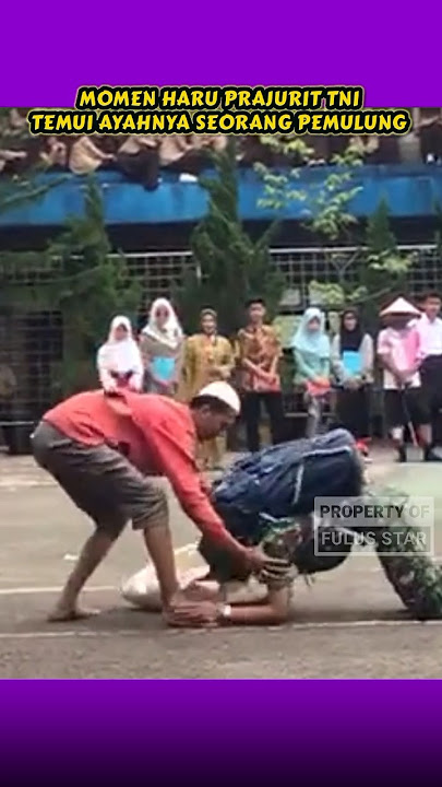 A THRILLING MEETING BETWEEN AN TNI SOLDIER AND HIS FATHER WHO IS A SCAVENGER #shortvideo