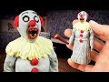 Making PENNYWISE GRANNY in POLYMER CLAY!👵+🤡=?