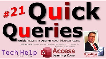 Microsoft Access Quick Queries #21: SetFocus, Column Heads, Linux, Invert Boolean, and more!