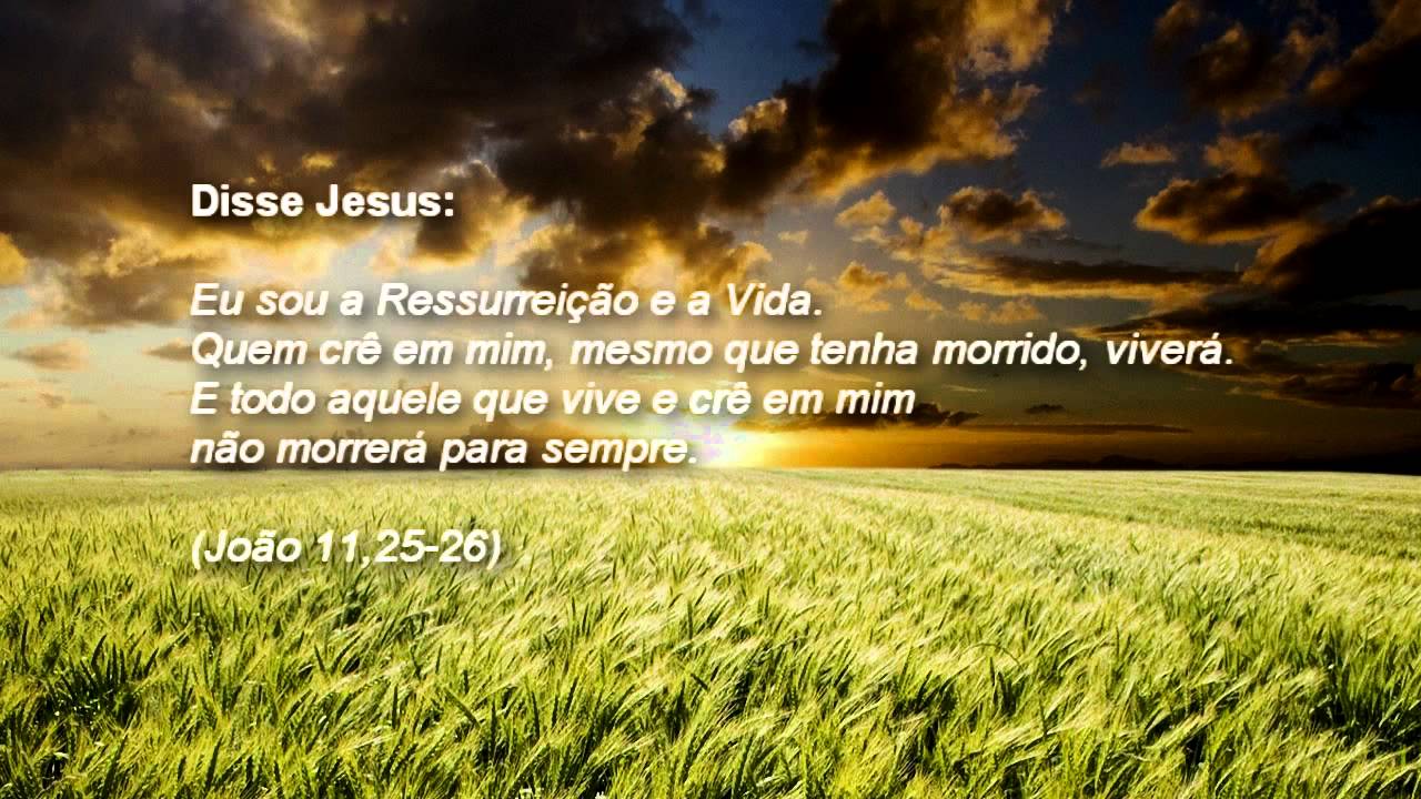 João 11:25-26 Então Jesus afirmou: — Eu sou a ressurreição e a