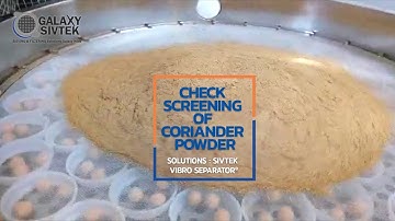 Vibrating Separator For Sieving Coriander Powder