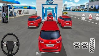Collect All New Kia Carnival Car Red Parking Gas Pump Station -3D Driving Class Gameplay #cardriving screenshot 3