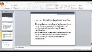 Maximum and minimum Cardinality in Database