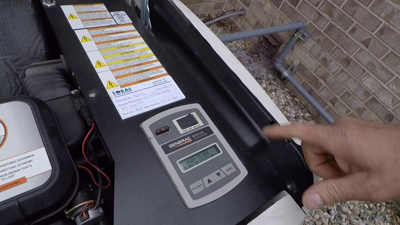 Checking run hours on a Generac Nexus controller. By IPS - YouTube