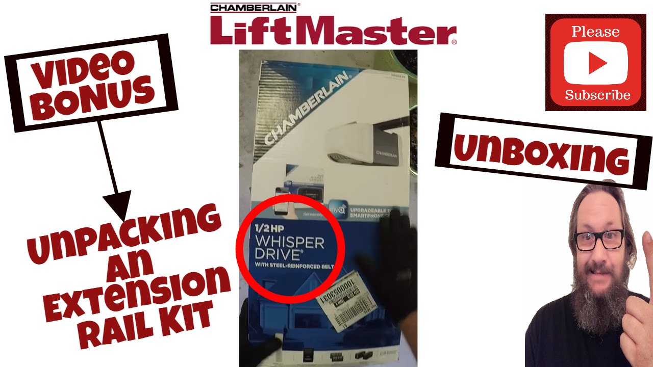 Unboxing A Chamberlain Myq Garage Door Opener With An Extension Rail Unboxing A Chamberlain Myq Garage Door Opener With An Extension Rail Kit