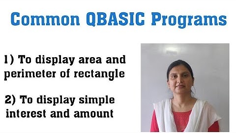 Common QBASIC Programs  | How to make a simple qbasic program