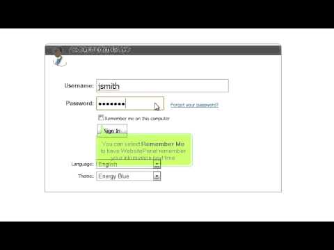 How to login to WebsitePanel