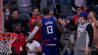 Paul George shocks entire Clippers after hits a game-tying 3 at the buzzer 😨