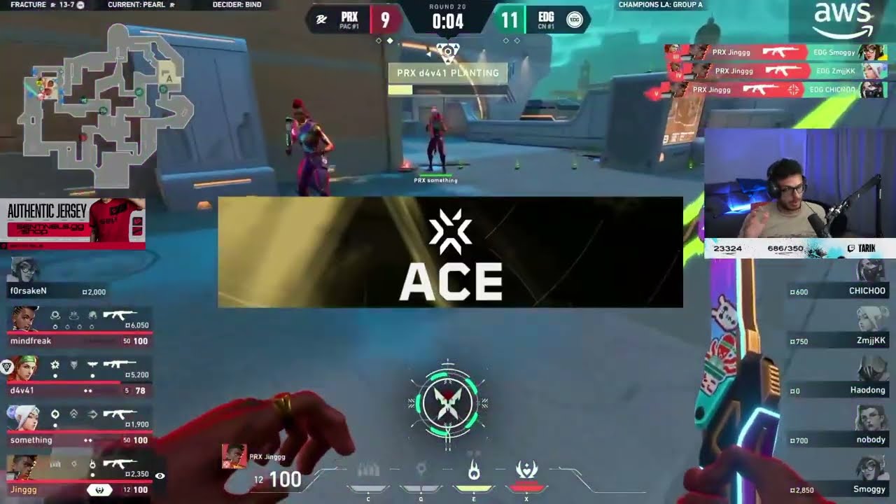 Tarik reacts to PRX JINGGG insane ACE entry on phoenix