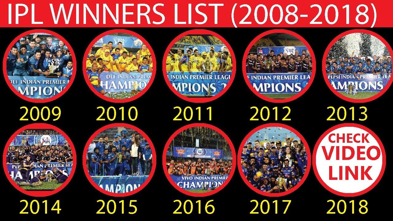 ipl winners list from 2007 to 2017