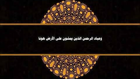 وعباد الرحمن الذين يمشون على الأرض هونا - القارئ أنس الغامدي 🌹