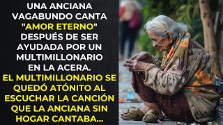 UNA ANCIANA VAGABUNDO CANTA 