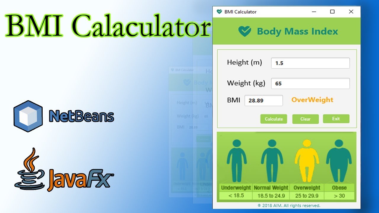 JavaFX BMI Calculator | Netbeans | SceneBuilder - YouTube
