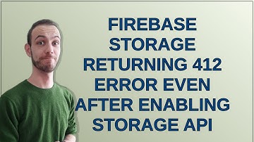 Firebase storage returning 412 error even after enabling storage API