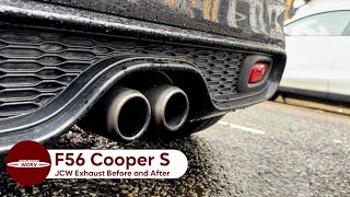 F56 Cooper S - JCW Exhaust  - Before and After