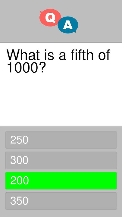 what-is-a-fifth-of-1000-youtube
