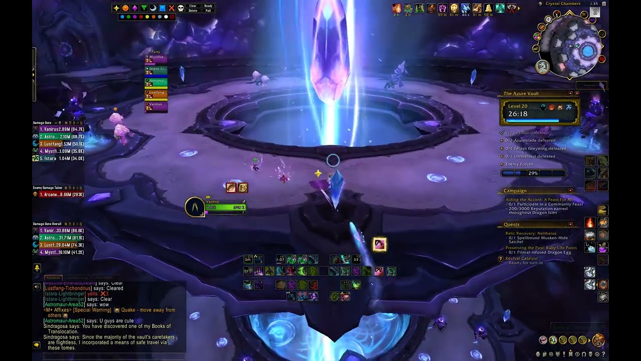 +20 Azure Vault PUG - Havoc DH POV Dragonflight S1 Mythic Plus