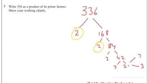 Summer 2017 IGCSE 3HR Q7 Prime Factors