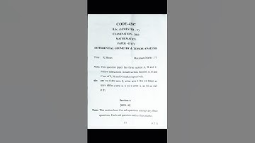 Differential geometry and tensor analysis bsc maths 3rd year 2023 question paper