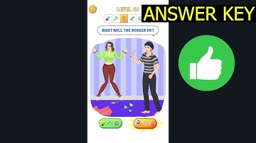 Tricky Quiz Brain Out Puzzle LEVEL 60 What will the robber do (ANSWER KEY) Gameplay Walkthrough