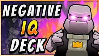 SPAM in 1 LANE & 3 CROWN?! LOWEST IQ CLASH ROYALE DECK! ⚠️