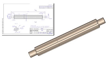 Học SolidWorks cơ bản - Bài 35 - Vẽ  trục then hoa trong Solidworks