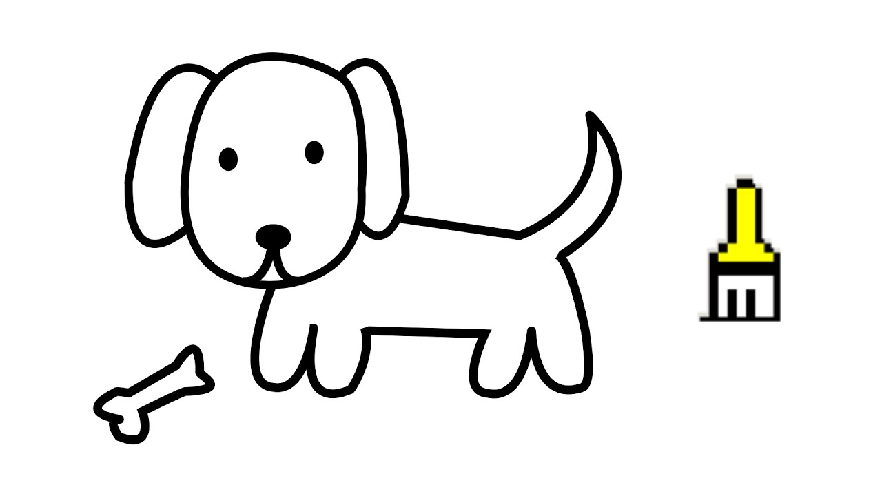 how to draw a dog - YouTube