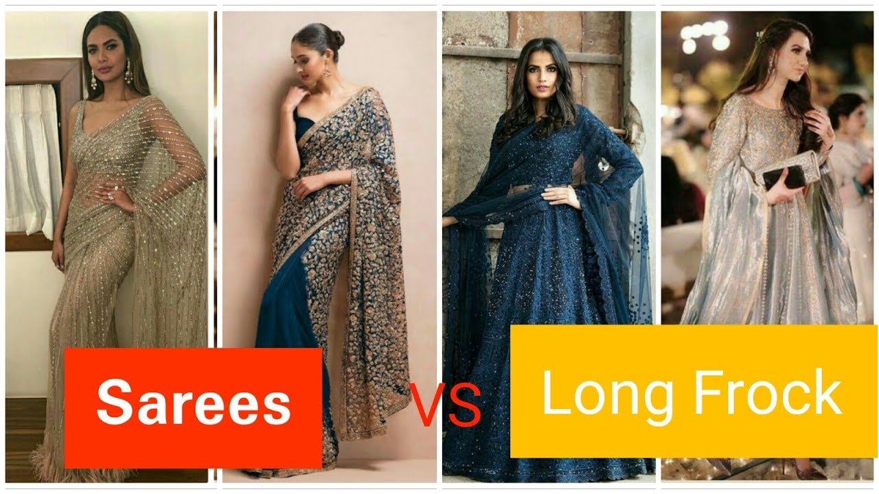 long frock made by saree