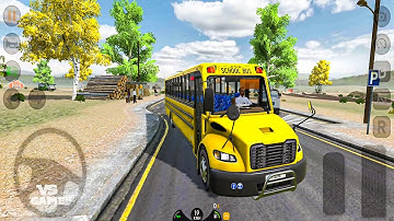 New American School Bus Added and Driving - Bus Simulator 2023 NEW UPDATE - Gameplay