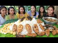Amazing cooking fish fried and fish curry with rice recipe