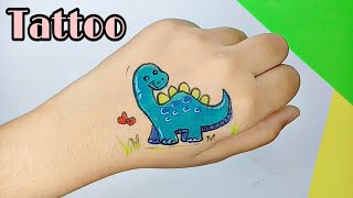 DIY Dino Tattoo 🦕..... @starkidsartcraft8261