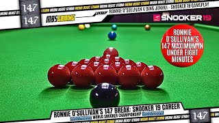Ronnie O'Sullivan's 8 Minute 147 Break: 'Snooker 19 Career Mode' World Championship Highlights