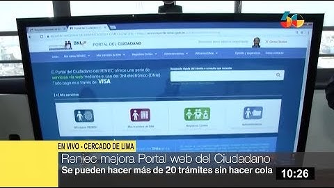 RENIEC pone en marcha Portal del Ciudadano para facilitar trámites (TV Perú) - 09/02/18