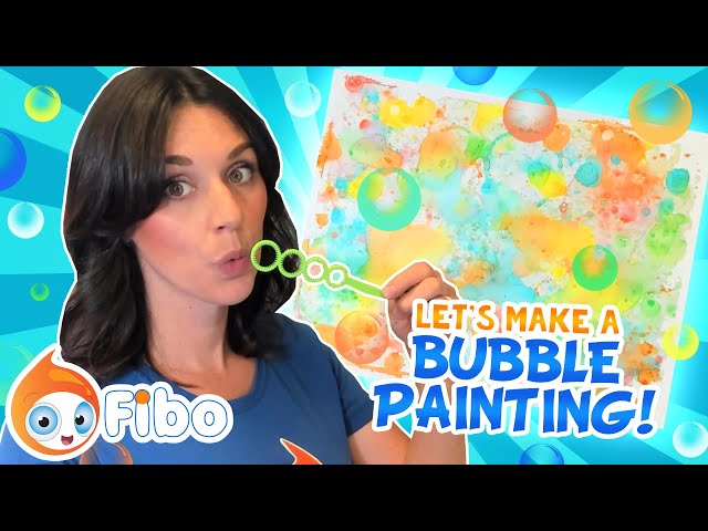 Teaching kids French while making bubble art