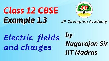 Example 1.3 Chapter 1 Electric fields and charges CBSE NCERT Physics class 12