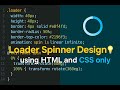 Watch I make Page Loader Spinner in a simple Way using HTML &amp; CSS only #webdevelopment