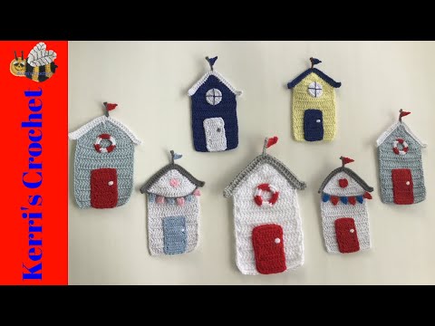 Beach Hut Crochet Tutorial - Crochet Applique Tutorial